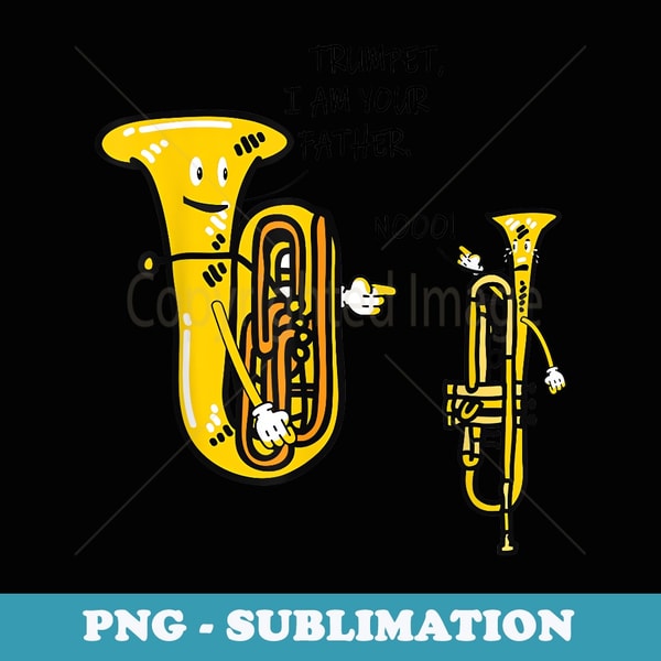 brass horn marching band - Euphonium - Funny brass orchestra - Instant PNG Sublimation Download
