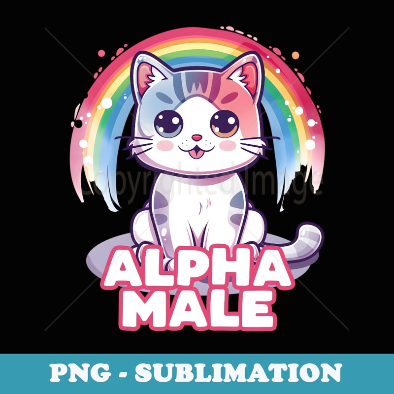 Male Cat Kitten Alpha Cat Humor Kitty - Stylish Sublimation Digital Download