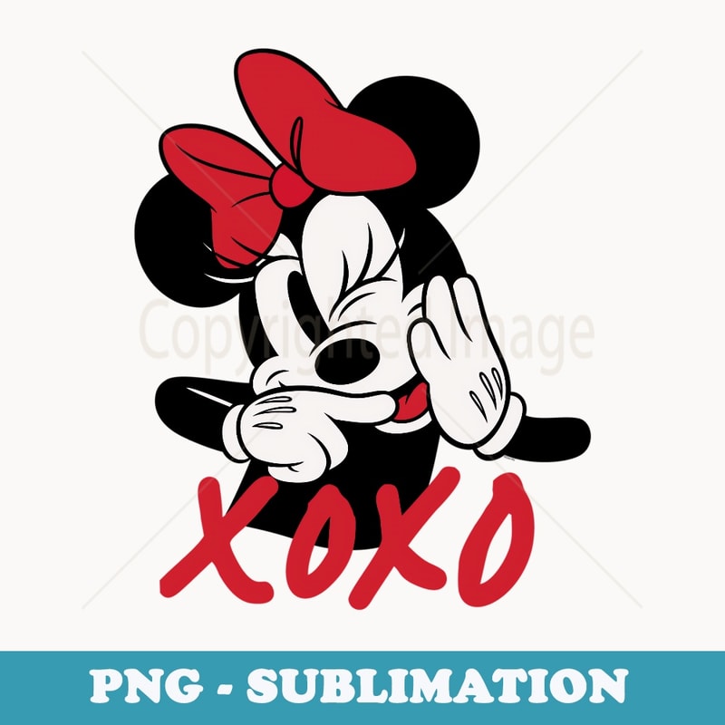 Disney Minnie Mouse Cute Happy Wink XOXO Hugs and Kisses - Signature Sublimation PNG File