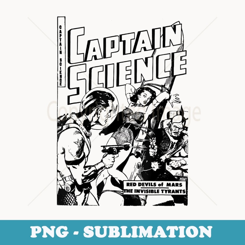 Sci Fi Pin Up Girl Science Fiction Vintage Horror Comic Book - Signature Sublimation PNG File