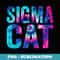 Tie Dye Family Sigma Cat Sigma Quote Cat - Sublimation PNG File