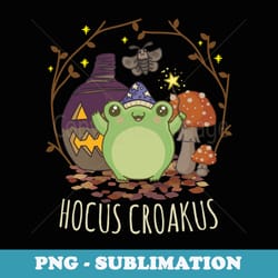 kawaii cottagecore aesthetic frog hocus croakus halloween - exclusive png sublimation download