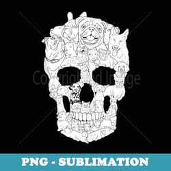 dog skull dogs paw lover halloween costume men women kids - decorative sublimation png file