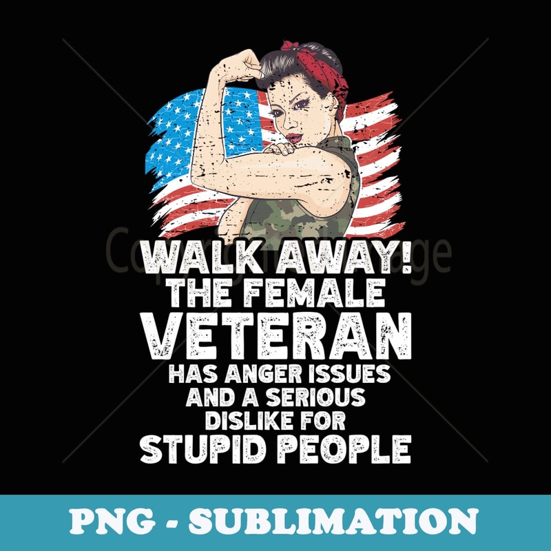 Veteran Female Soldier Veterans Day Patriotic USA - Exclusive Sublimation Digital File