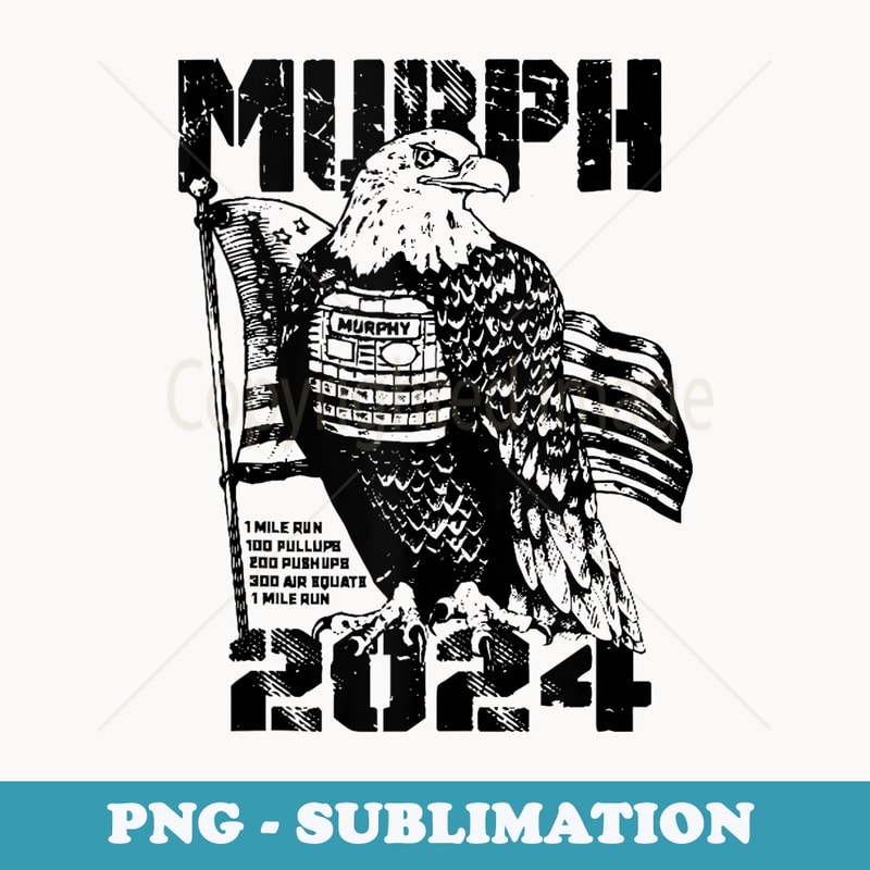 Murph Memorial Day Workout WOD Eagle Vest Plate Carrier - Vintage Sublimation PNG Download