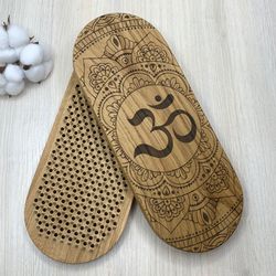 wooden sadhu board with nails for foot massage, meditation gift, yoga gift