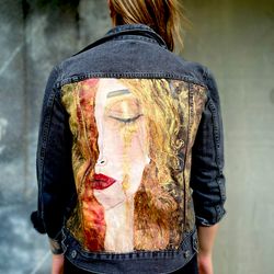 one of a kind golden tears jean jacket