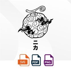 fruit svg, one piece png anime vector, anime print, anime textual style,circut
