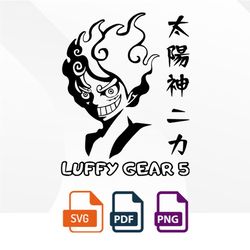 luffy joy boy svg, one piece, anime vector, anime print, anime textual style,circut
