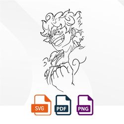 luffy joy boy svg, one piece, anime vector, anime print, anime textual style,circut,bp