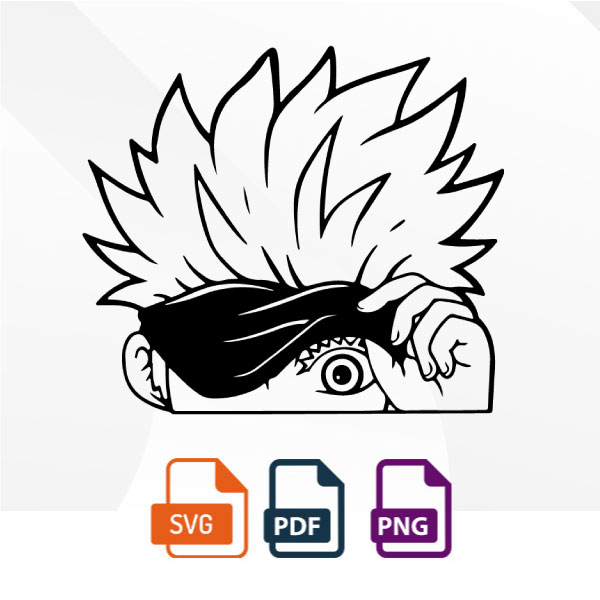 gojo satoru svg, Anime, Svg-Png-Pdf, Manga SVG, Cut File For - Inspire ...