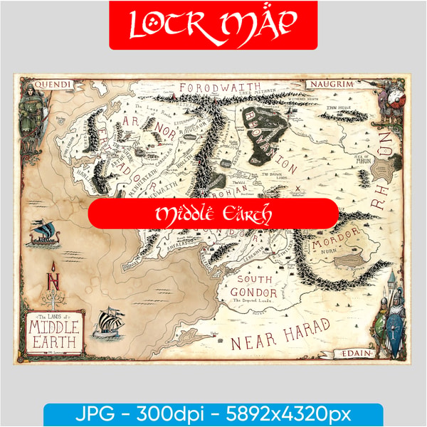 Lord Of The Rings Map, Middle Earth Map, Lord of the Rings G - Inspire ...