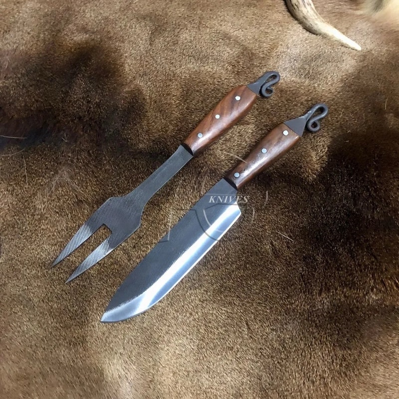 Carving Set Knife Fork 0