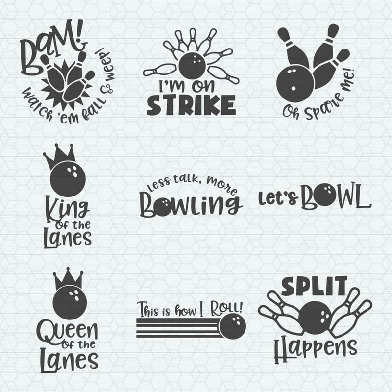 Less Talk More Bowling I'm On Strike SVG Bundle.jpeg