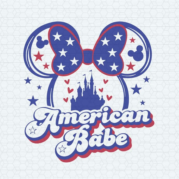 Mouse American Babe SVG Minnie Mouse Castle America Babe SVG.jpg