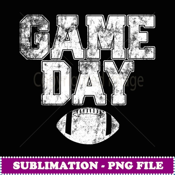 FOOTBALL Day Game Vintage Distressed Graphic Mens Womens Dad - Artistic Sublimation Digital File