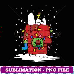 peanuts holiday snoopy and woodstock stocking - premium sublimation digital download