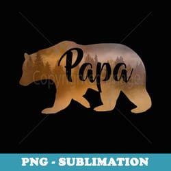 men's papa bear & forest awesome camping - modern sublimation png file