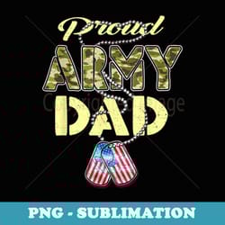 proud army dad us flag camo dog tags pride military father - retro png sublimation digital download