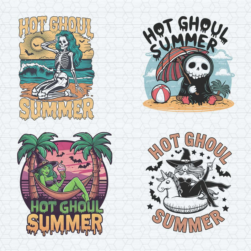 Hot Ghoul Summer Horror Vacation SVG PNG Bundle.jpg
