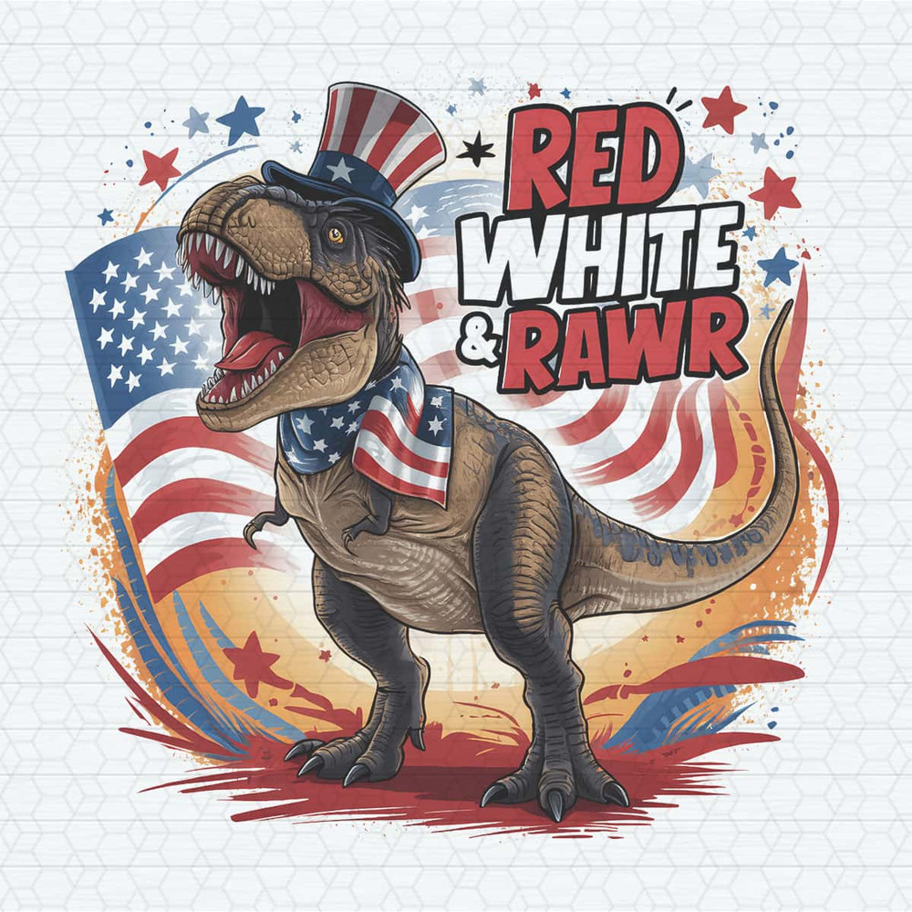 Tyrannosaurus Rex Red White And Rawr PNG.jpg