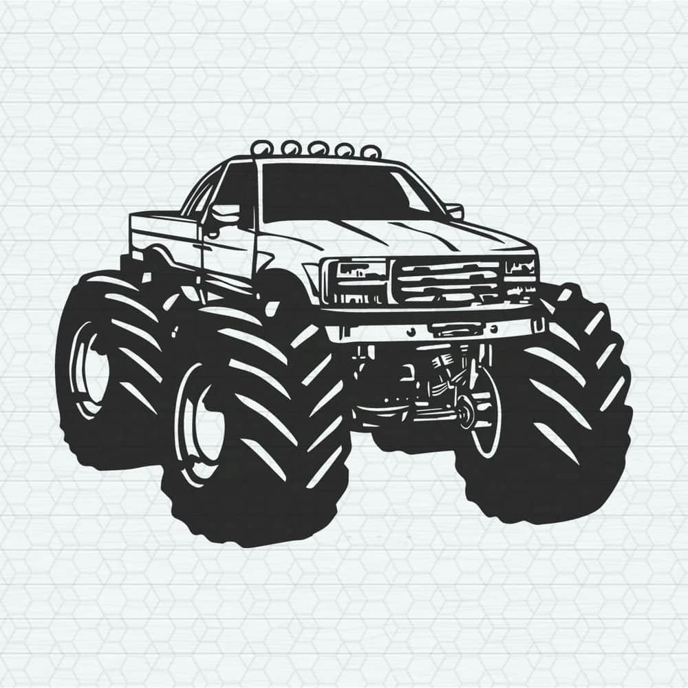 Retro Cartoon Monster Truck Vector SVG.jpeg