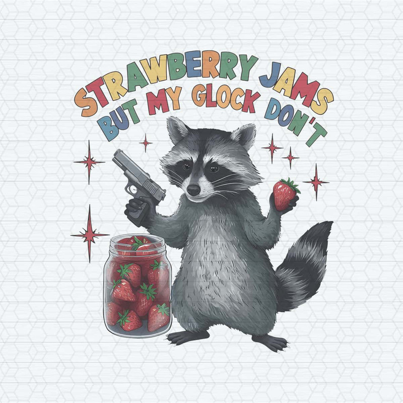 Retro Strawberry Jams But My Glock Don't Meme SVG.jpg