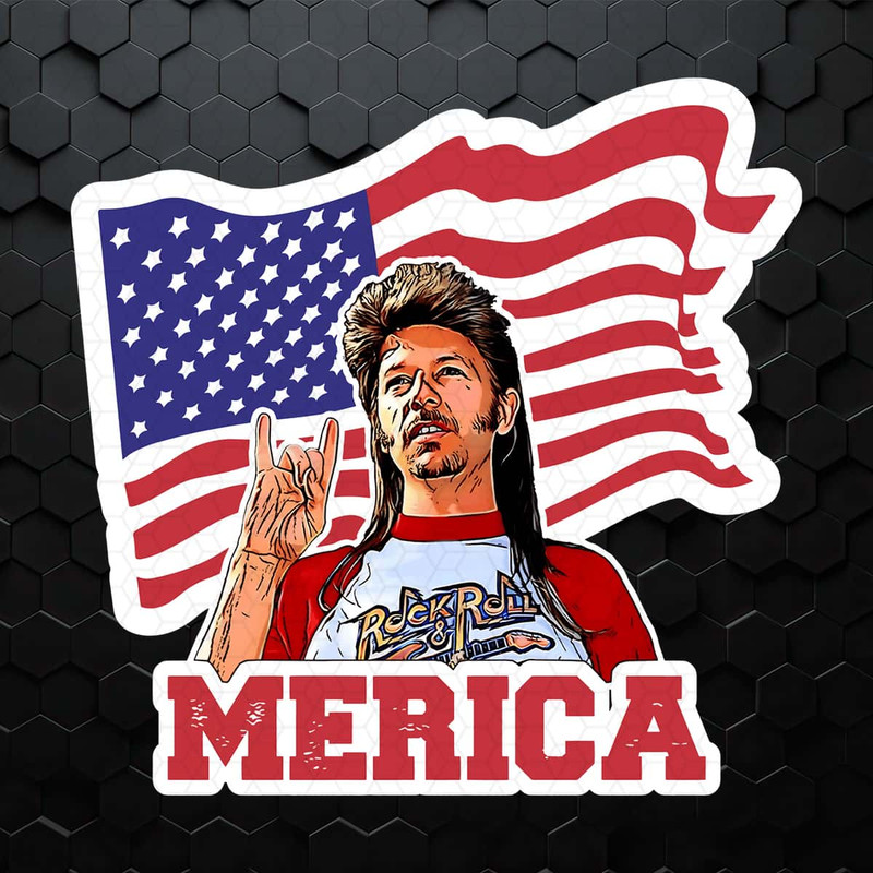 Retro Patriotic Joe Dirt Merica US Flag PNG.jpg