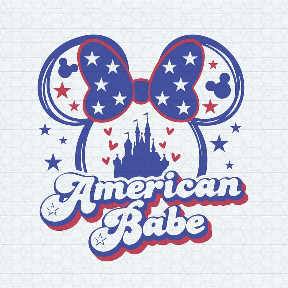 Mouse American Babe SVG Minnie Mouse Castle America Babe SVG.jpg