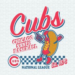 chicago cubs style baseball national league est 1876 svg