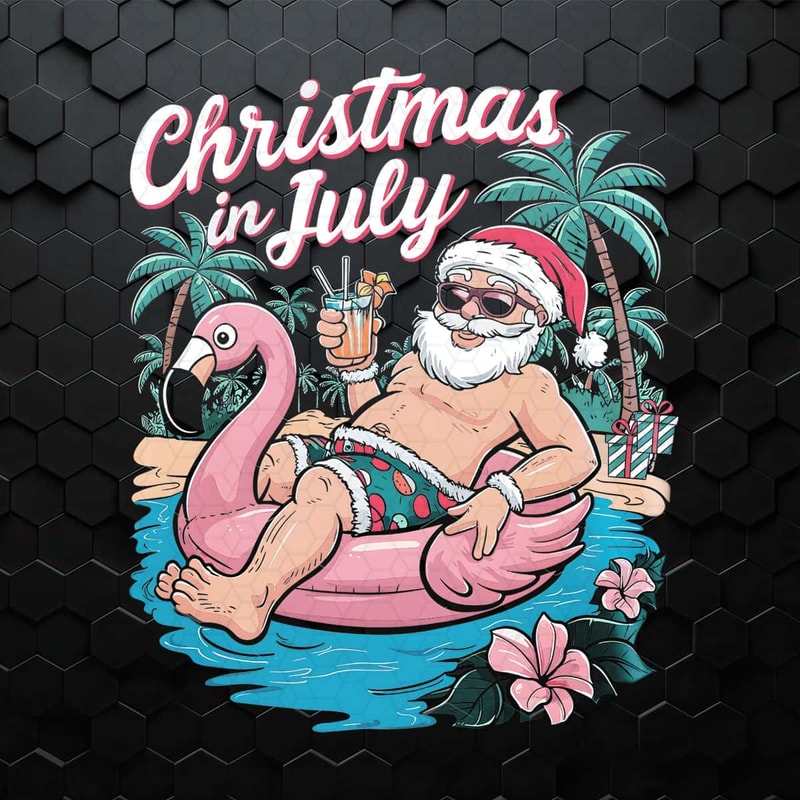 Christmas In July Santa Claus Vacation PNG.jpg