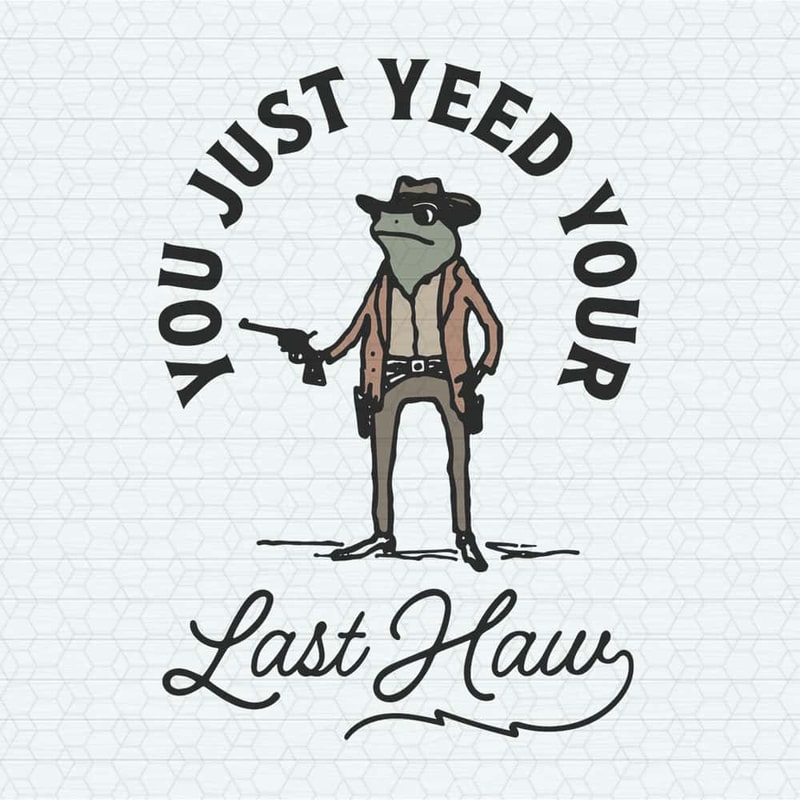 Funny Frog Cowboy SVG File For Print Cut Western Style Cowboy.jpg
