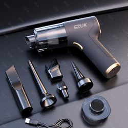 portable vacuum cleaner, 98000pa car vacuum cleaner mini powerful cleaning machine strong suction handheld for car clean