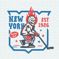 new york rangers skull hockey club svg