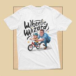 wheelie wizard t-shirt for dad