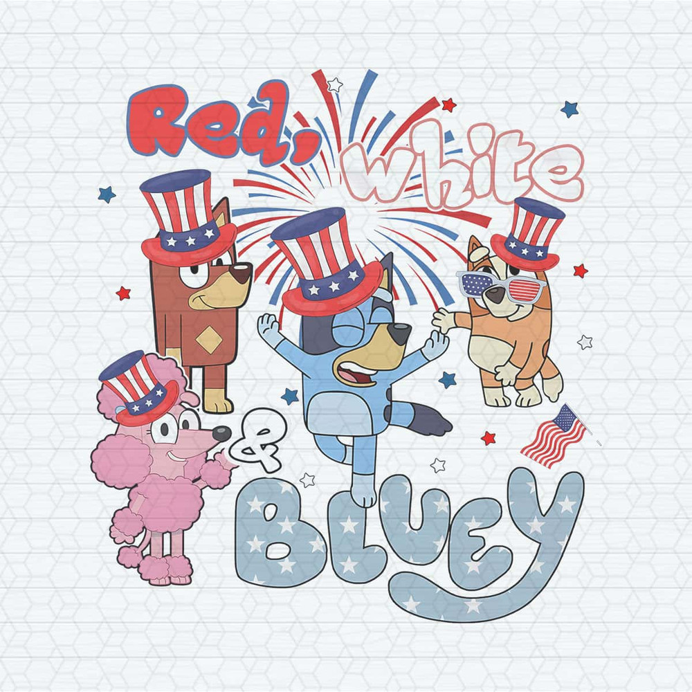 Red White And Bluey Bluey Friends Independence Day PNG.jpg