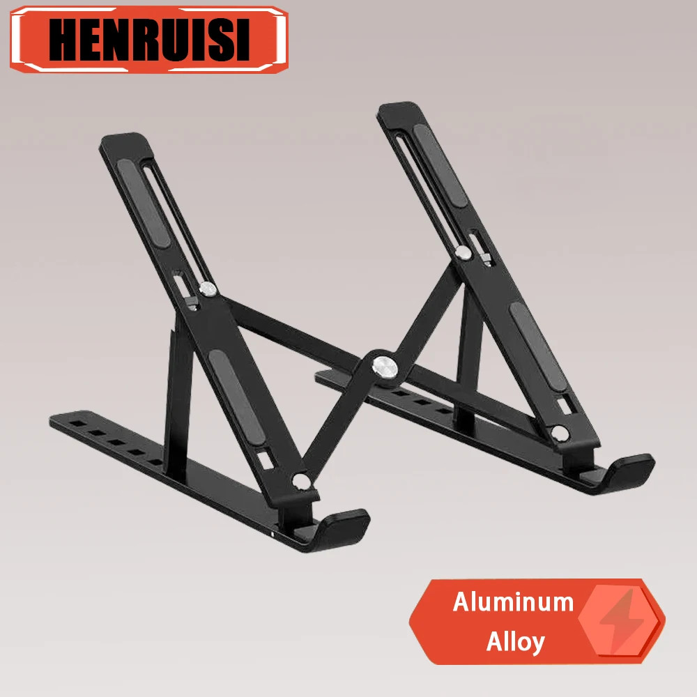 Aluminum Foldable Laptop Stand, Portable Notebook Holder, Computer Base Support, Macbook Air Pro Accessories