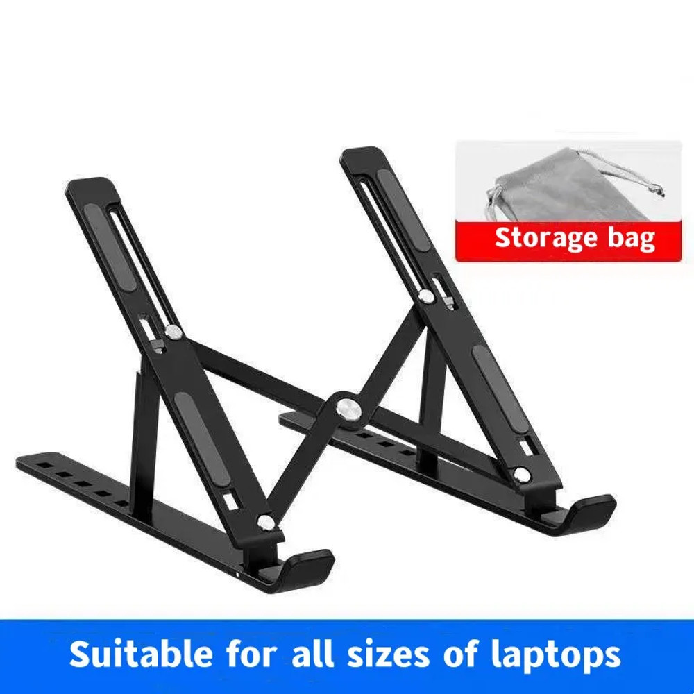 Aluminum Foldable Laptop Stand, Portable Notebook Holder, Computer Base Support, Macbook Air Pro Accessories