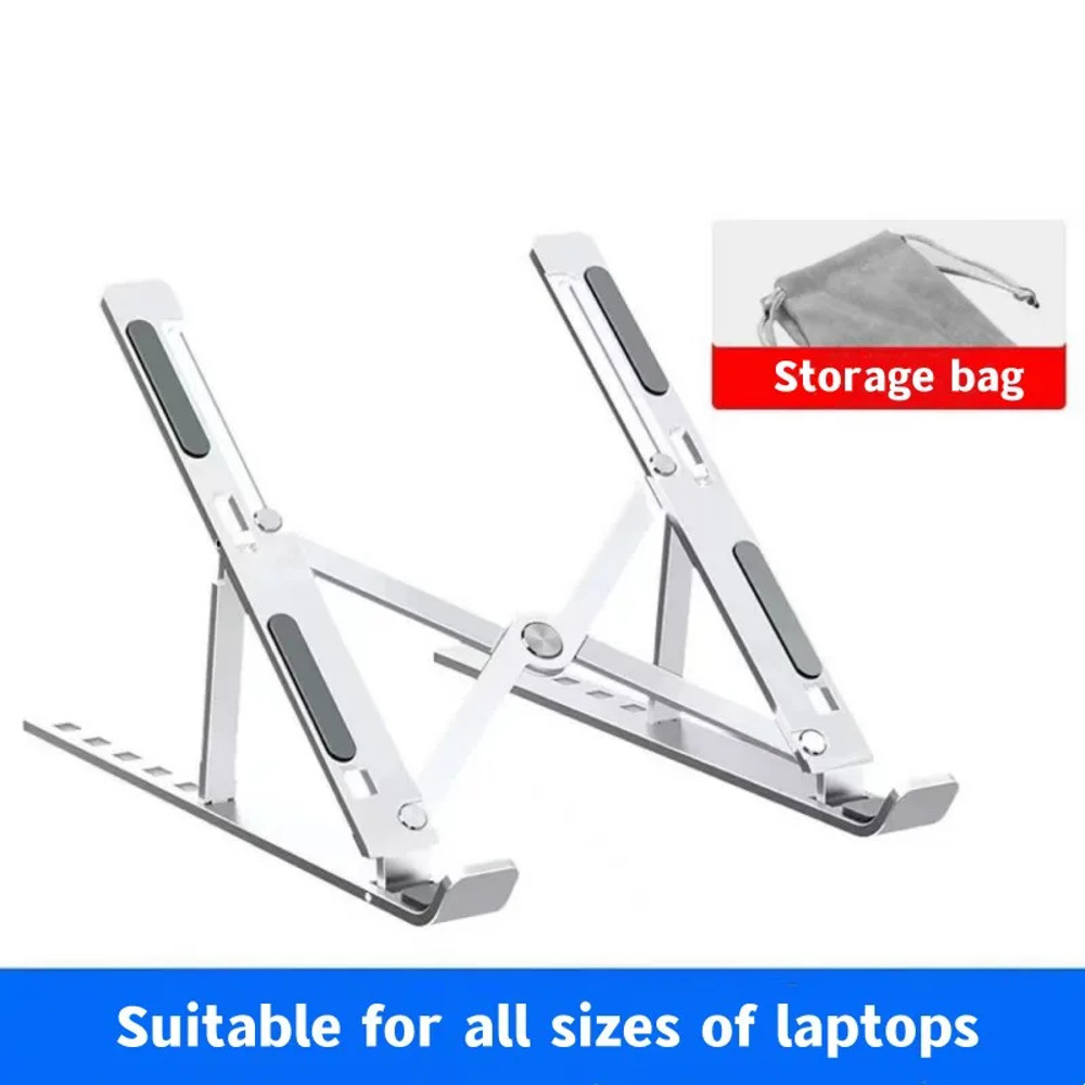 Aluminum Foldable Laptop Stand, Portable Notebook Holder, Computer Base Support, Macbook Air Pro Accessories