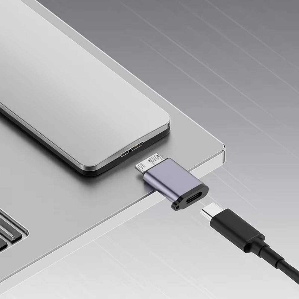 Type-C USB3.0 Micro B Connector, Micro B USB C 3.0 Male to Type C Female Adapter for External Hard Drive Disk