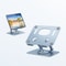 Aluminum Tablet Stand Holder Universal, Tablet Stand Adjustable with 360 Swivel Base, Tablet Holder for iPad, Samsung