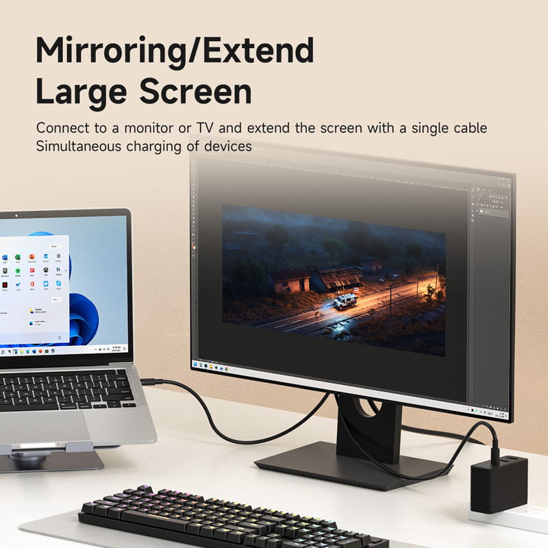 Switch2 USB C to HDMI Cable Adapter, Hagibis Switch Dock for Nintendo Switch OLED, HDR PD for Laptop