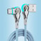 USB A to Type C Cable, Fast Charging Cable 180 Degree Elbow Rotation, Zinc Alloy Braided Data Cable, USB Micro Charger