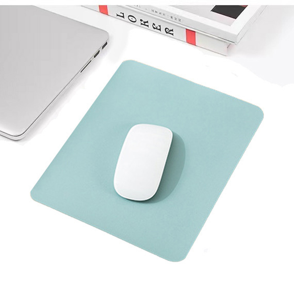 Non-slip waterproof PU mouse pad, small leather gaming desk mat, anti-scratch easy-clean pad for laptop PC