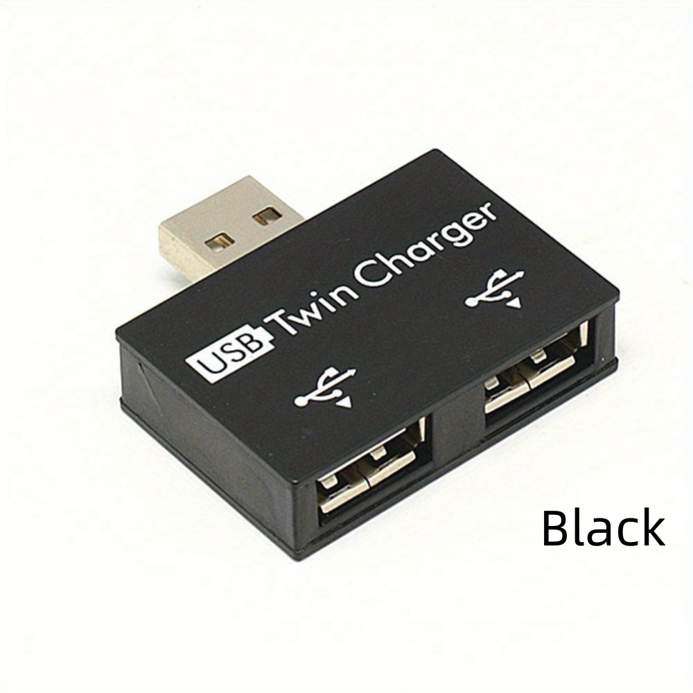 Mini USB Hub Adapter Extender, 1 to 2 Ports High Speed USB2.0, Female Splitter Box for PC Laptop U-Disk Card Reader
