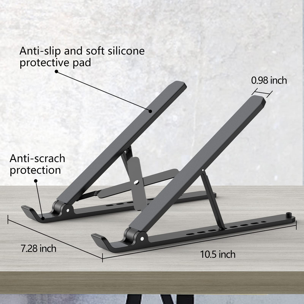 Portable Notebook Stand, Foldable Adjustable Riser Cooling Bracket Universal