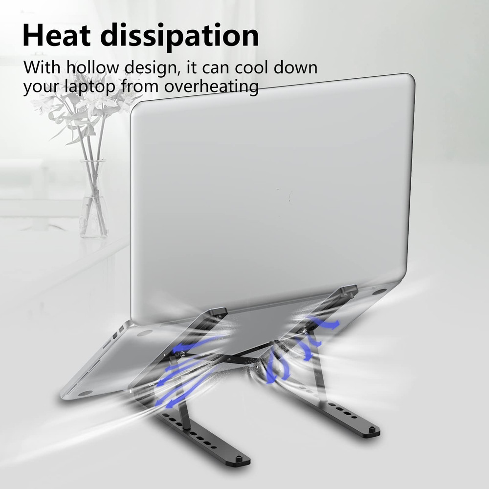 Portable Notebook Stand, Foldable Adjustable Riser Cooling Bracket Universal