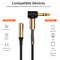 90 Degree Right Angle Audio 3.5mm Jack Aux Male to Female Elbow Extension Cable, Auxiliary Speaker Cable for PC