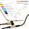 90 Degree Right Angle Audio 3.5mm Jack Aux Male to Female Elbow Extension Cable, Auxiliary Speaker Cable for PC