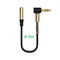 90 Degree Right Angle Audio 3.5mm Jack Aux Male to Female Elbow Extension Cable, Auxiliary Speaker Cable for PC